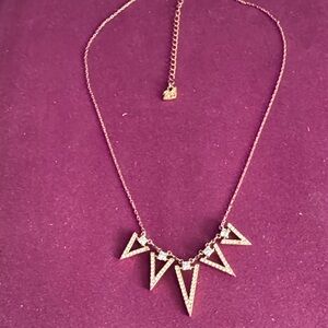 Swarovski Gold Triangle Pendant Necklace